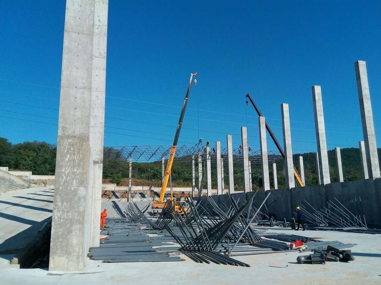 霸州搅拌站网架